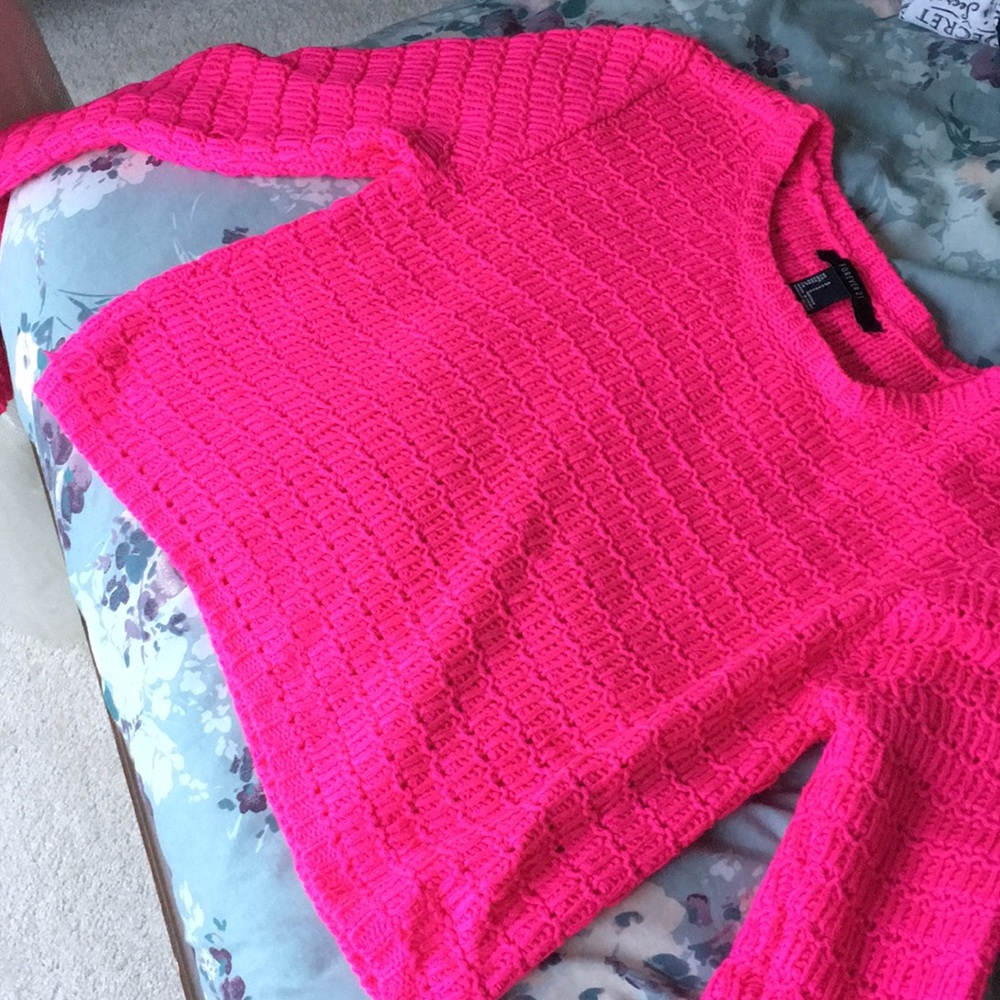 Hot Pink Crop Top - Sweater